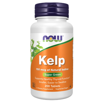 Now Foods Kelp 150 mcg 200 tablets, Келп, Йод