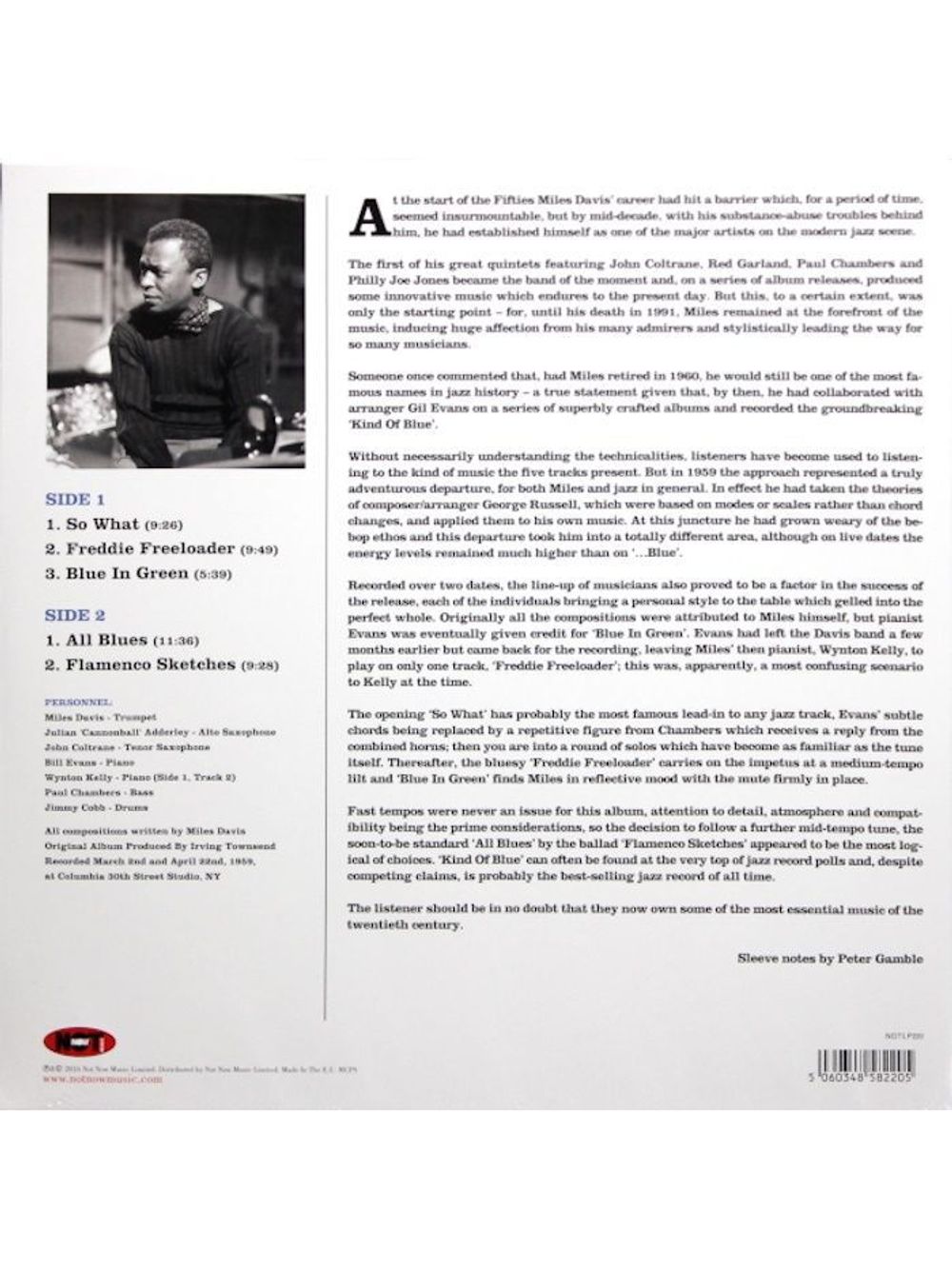 Miles Davis - Kind Of Blue (Blue LP) Майлз Дэвис. Новая запечатанная виниловая пластинка