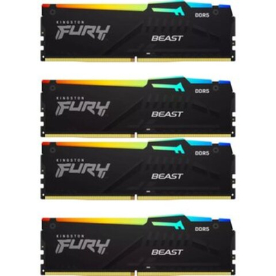 Оперативная память KINGSTON FURY Beast DDR5 128GB 5600MHz CL40 UDIMM KF556C40BBAK4-128