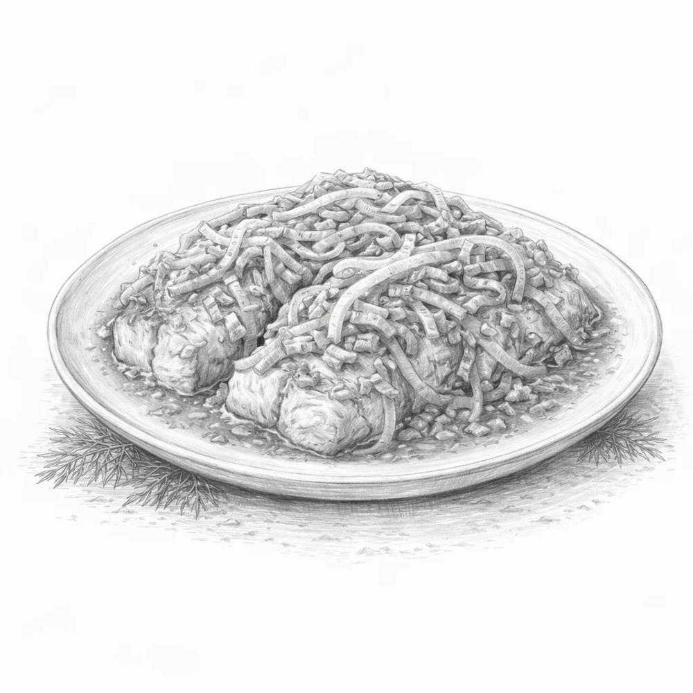 Минтай под сложным маринадом