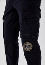 Брюки карго муж. AERONAUTICA 1601 синий нашивка круг самолет