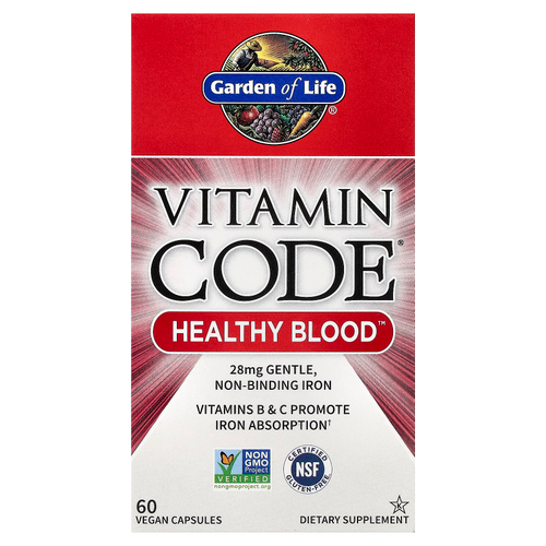 Garden of Life, Vitamin Code®, Healthy Blood™, 60 веганских капсул