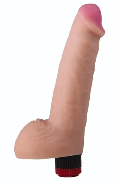 Реалистичный мультискоростной вибратор - 20,5 см. (Цвет: телесный)