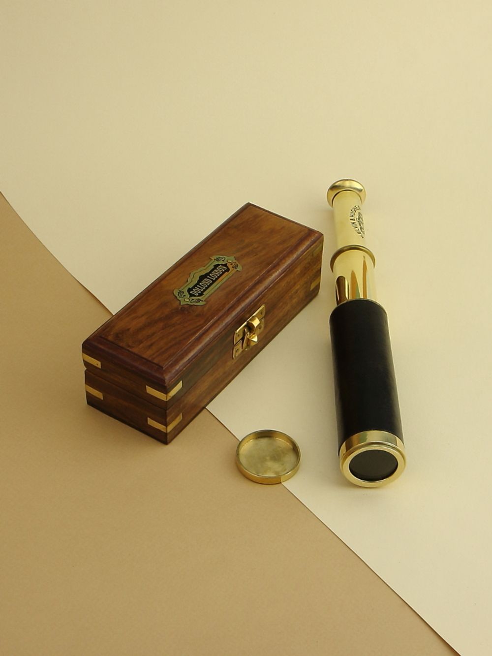 Nautical Подзорная труба в деревянном футляре