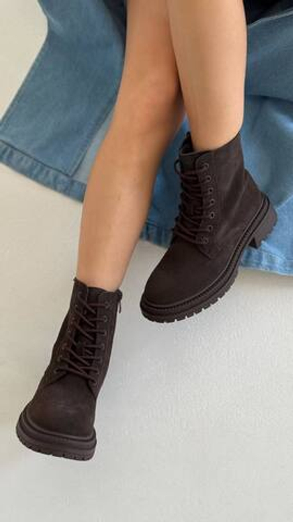 Ботинки из натуральной замши