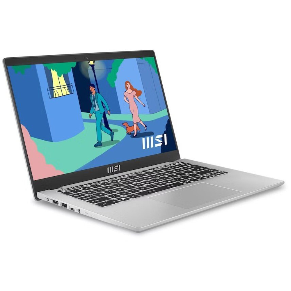 Ноутбук MSI Modern 14 C12M (9S7-14J111-240) i5-1235U,1.3 GHz,14 FHD (19201080),60Hz,DDR4 8GB,512GB M.2 PCIe SSD,Iris Xe Graphics,Urban Silver,1y,DOS