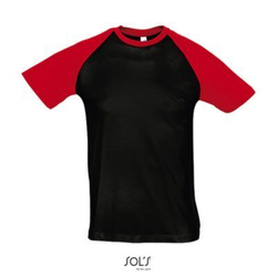 Футболка двухцветная FUNKY. C рукавами реглан. 100% хлопок Белый/Синий  S