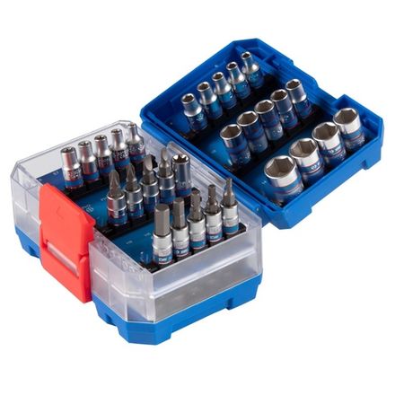 Цена на KING TONY (2549MR-EB) Набор торцевых головок и насадок 1/4", 4-14 мм, 49 предметов