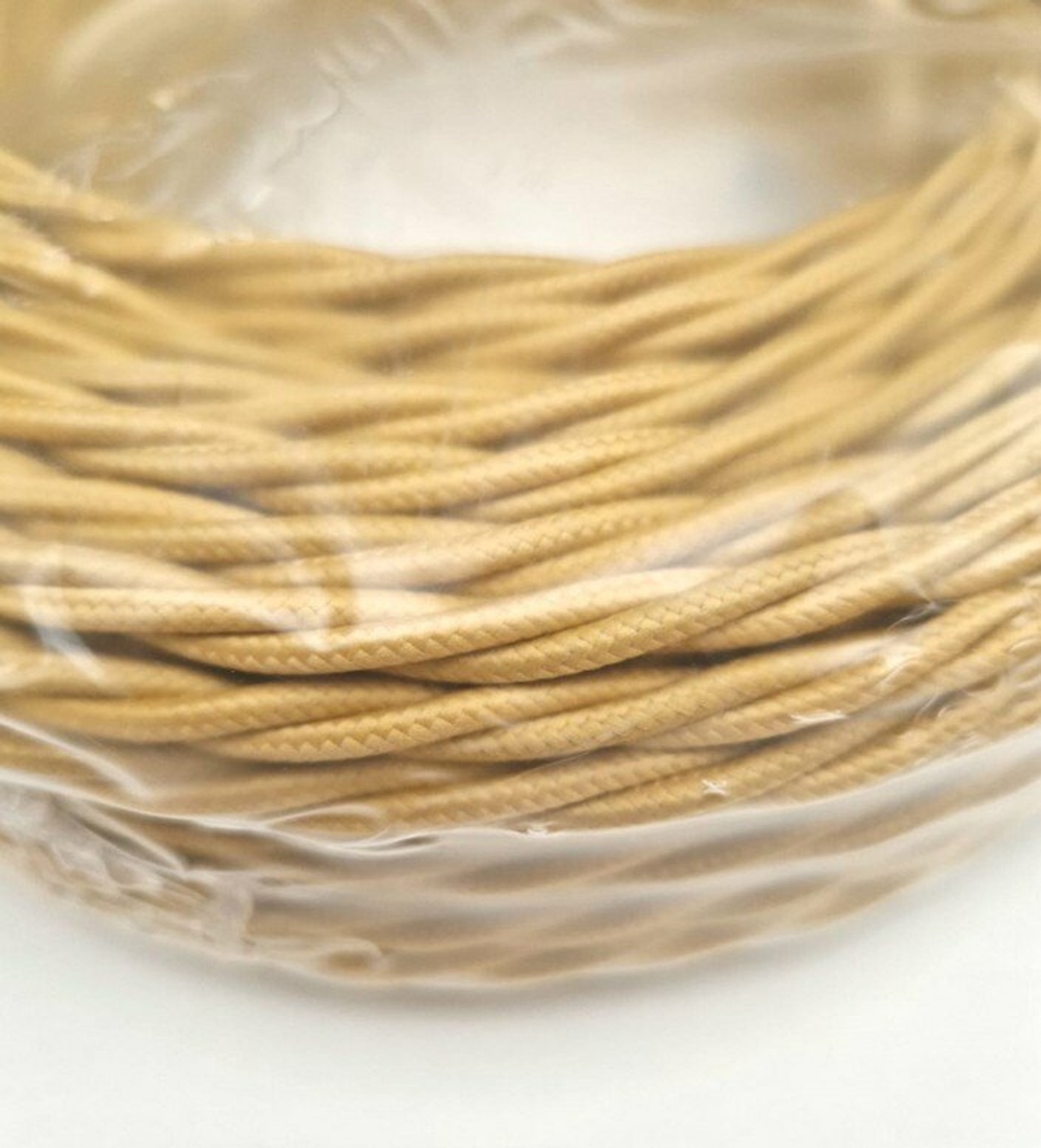 Ретро провод витой Песочное Золото Interior Wire Twist Магус ТМ ПВР-156 / 3х1,5