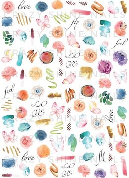 Слайдер-дизайн Crazy Shine Nails: Акварель