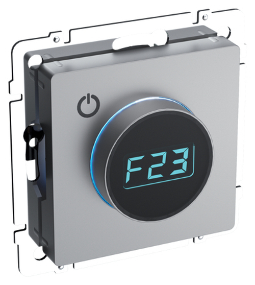 BRITE Термостат электронный с индикацией ТС10-1-БрС сталь IEK