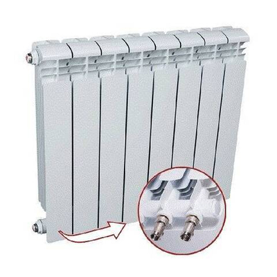 Радиатор алюминиевый RIFAR Alum Ventil 500 - 4 секции (подключение нижнее левое, цвет белый)