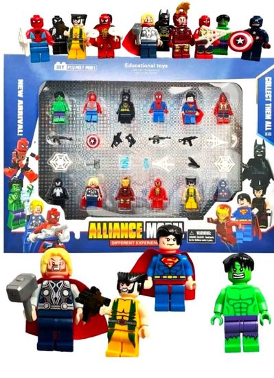 НАБОР МИНИ- ФИГУРОК "ALLIANCE MODEL : Супергерои", 12 ФИГУРОК + АКСЕССУАРЫ