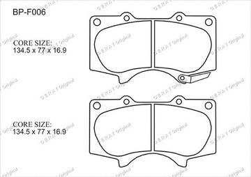 BP-F006 GX460, GX470, Pajero, 4runner, FJ Cruiser, Fortuner, Hilux, Land Cruiser Prado, Sequoia, Surf, Tacoma, Tundra (перед)