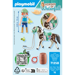 Playmobil - Лошади водопада Элли и кобыла Sawdust тренируются в вестерн-райдинге 71358
