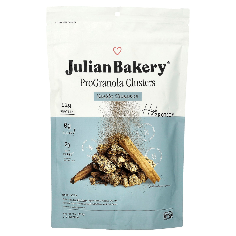 Julian Bakery, ProGranola Clusters, ваниль и корица, 255 г (9 унций)