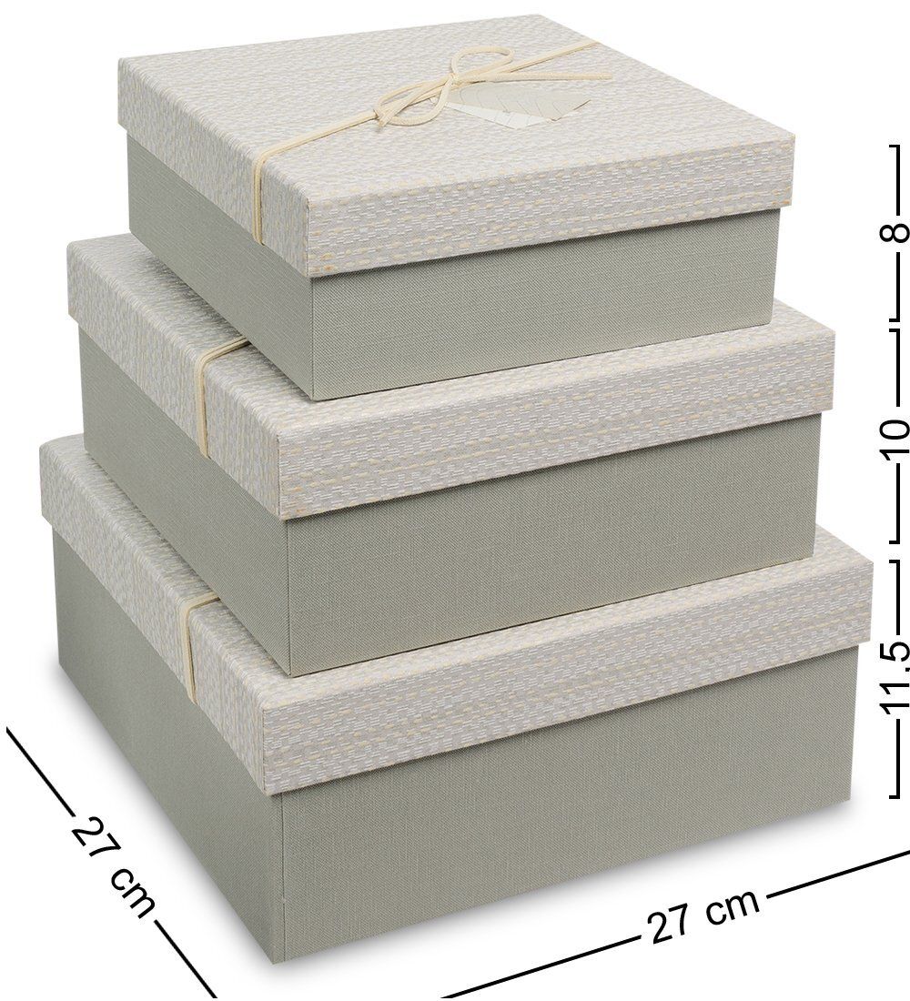 Packing Symphony WF-78-B Набор коробок из 3шт «Квадрат» цв.серый