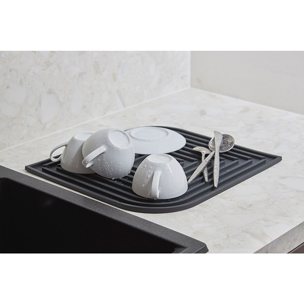 Коврик для сушки посуды Dry Flex, 34,6х44,6 см, графит