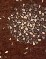 Шенилл SW-7 коричневый цветок двусторонний