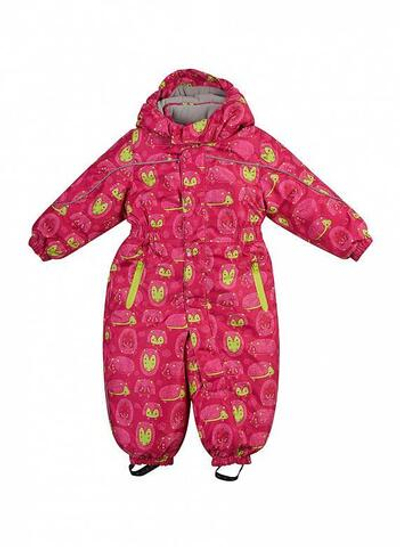Комбинезон детский "Ёжик" 1 г размер 80 цвет малиновый_салатовый