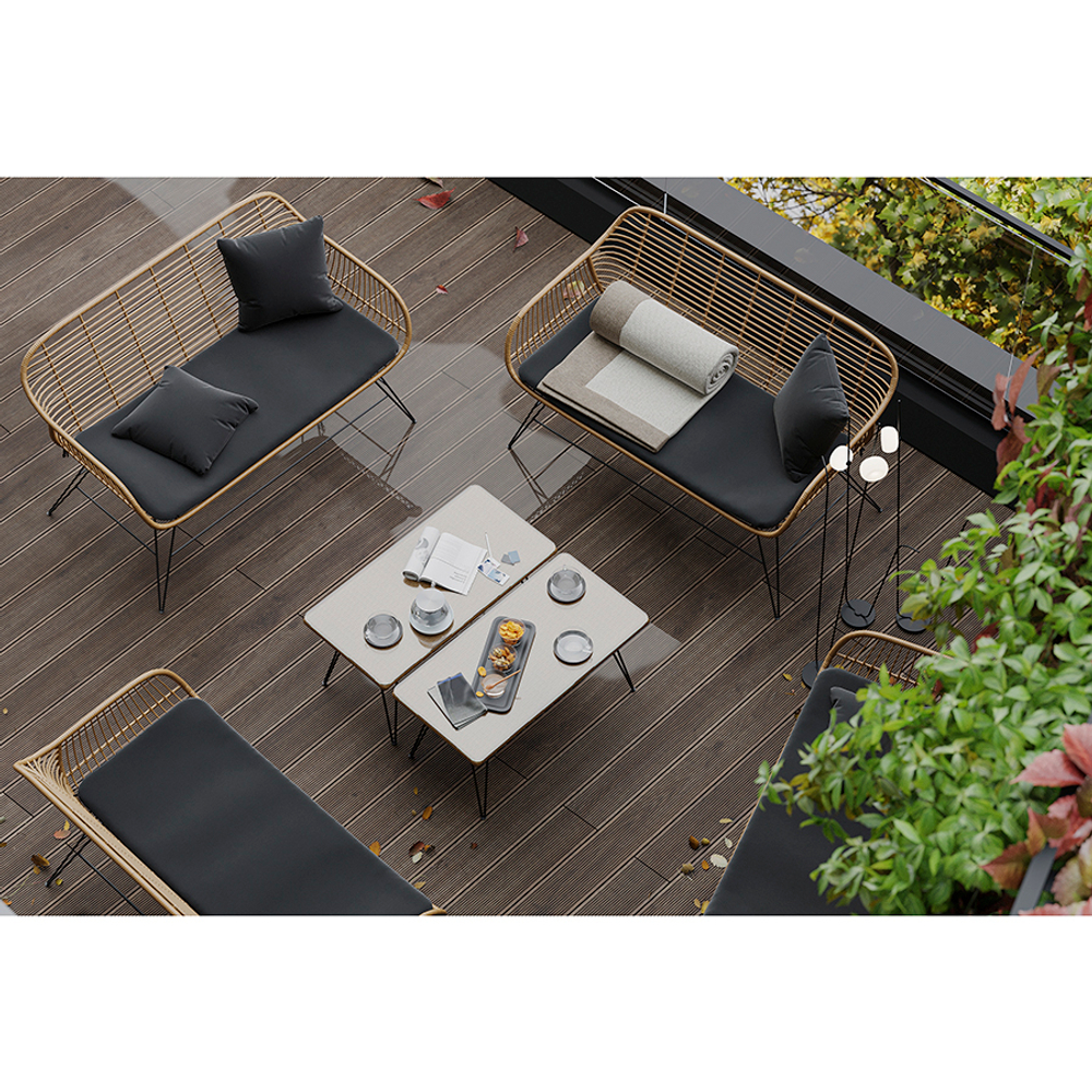 Кушетка vetle bent, 125х68х81 см, ротанг