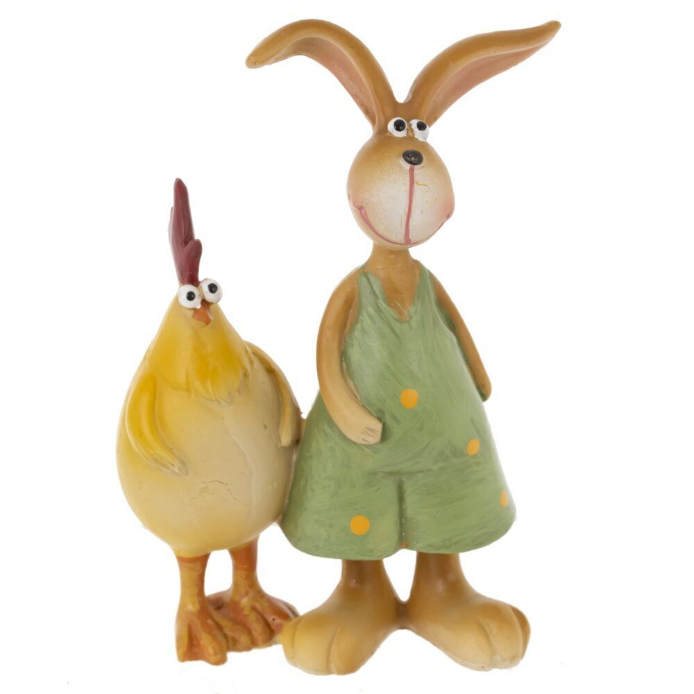 GAEM Фигурка декоративная "Заяц с петухом", L6 W2 H9 см, 2в.