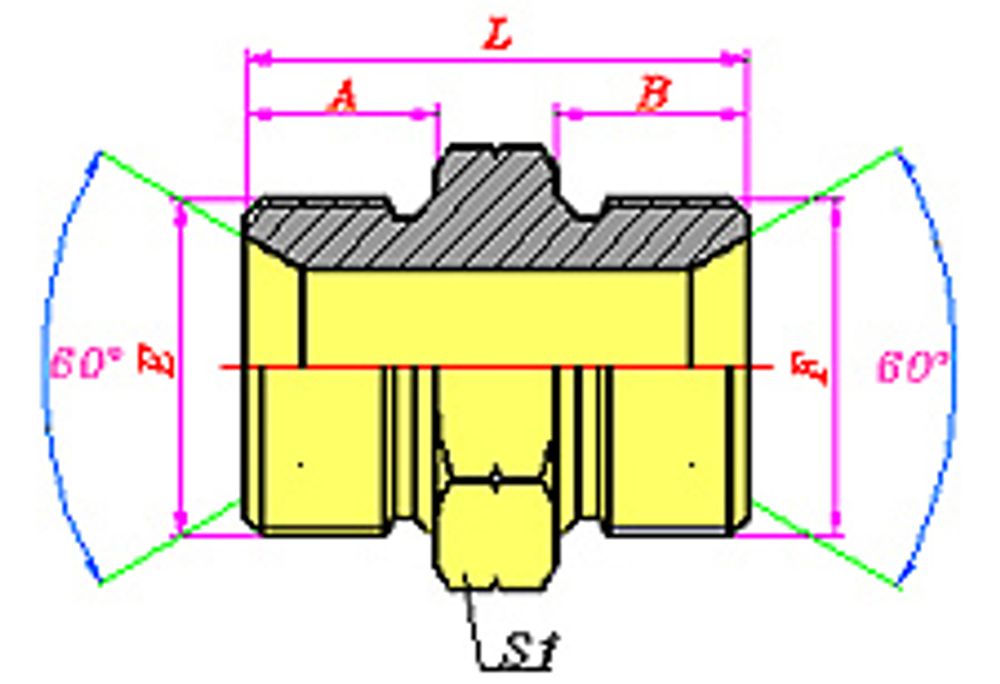Соединение P BSP 1.1/2&quot; BSP 1.1/4&quot;
