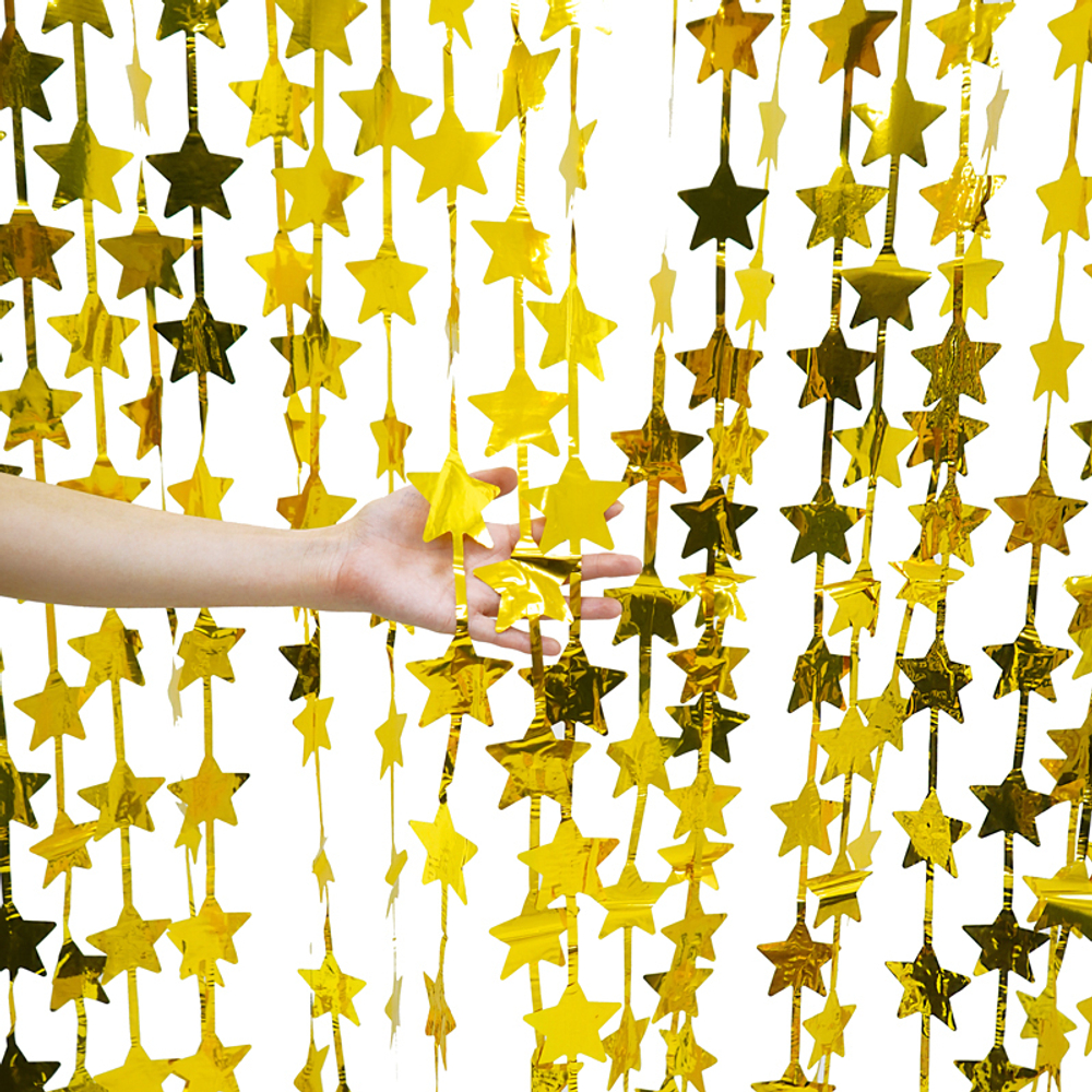 Занавес "Звезды" Золото 1*2 м