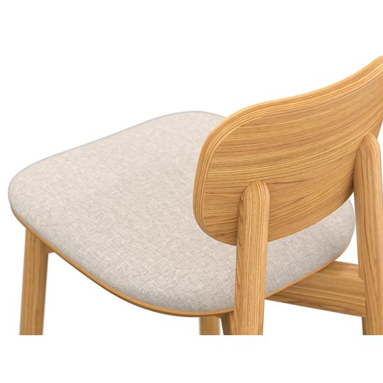 Стул полубарный saga, рогожка, бежевый