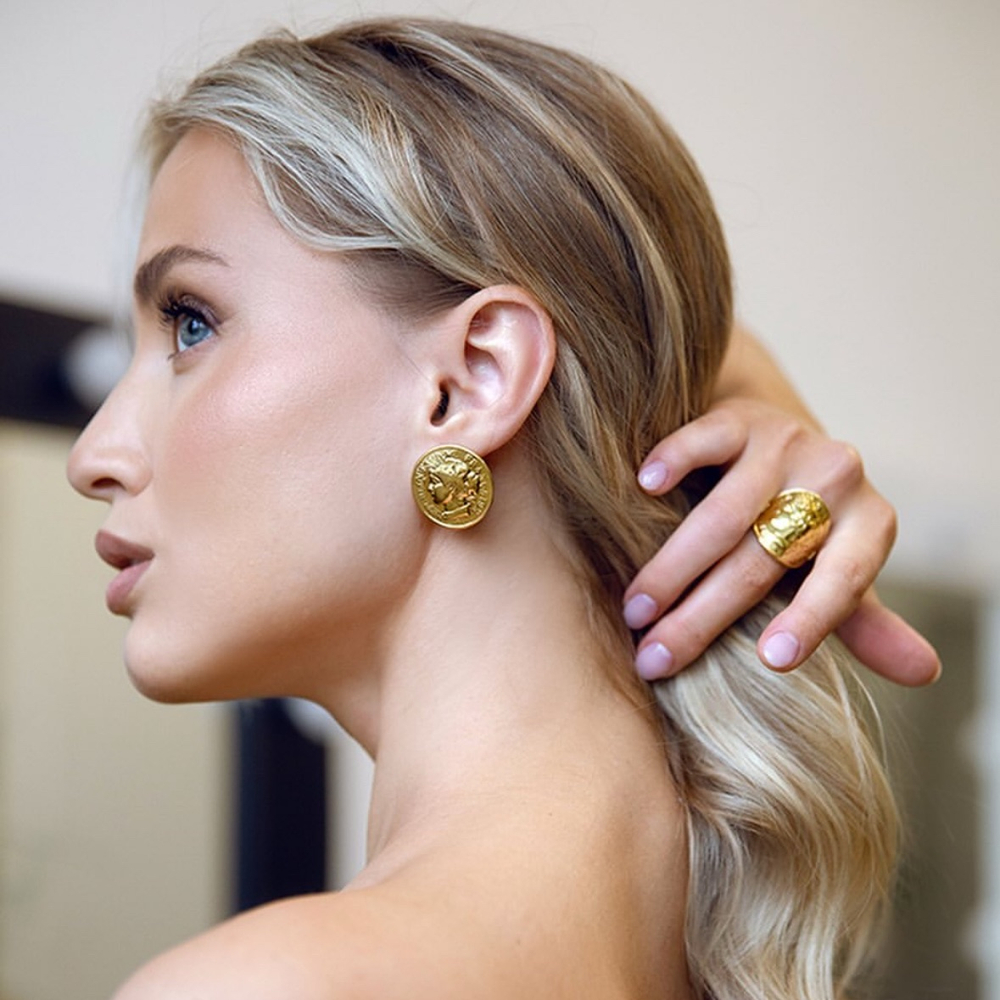 Серьги-медальоны