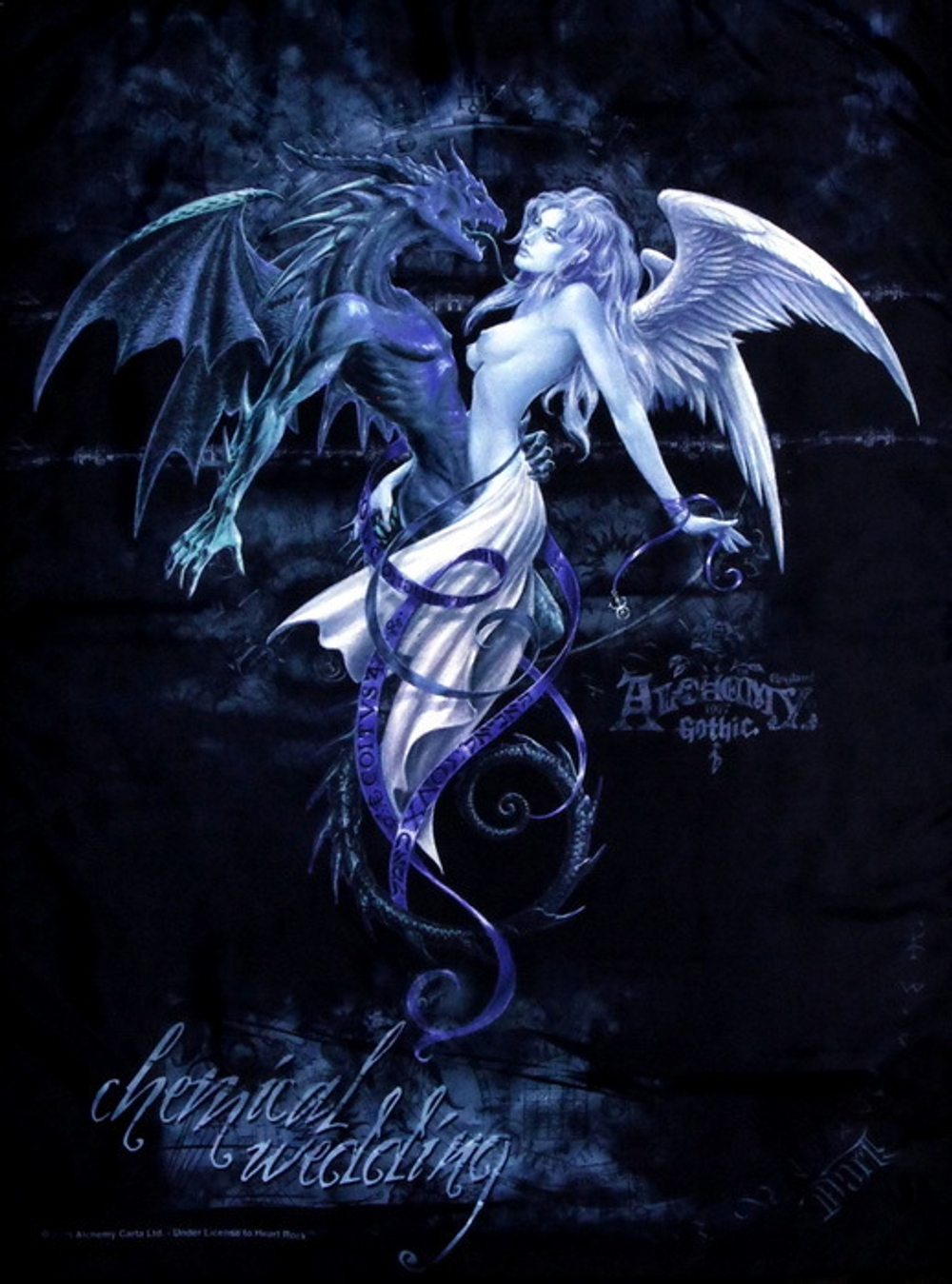 Флаг Девушка с драконом - Alchemy Gothic