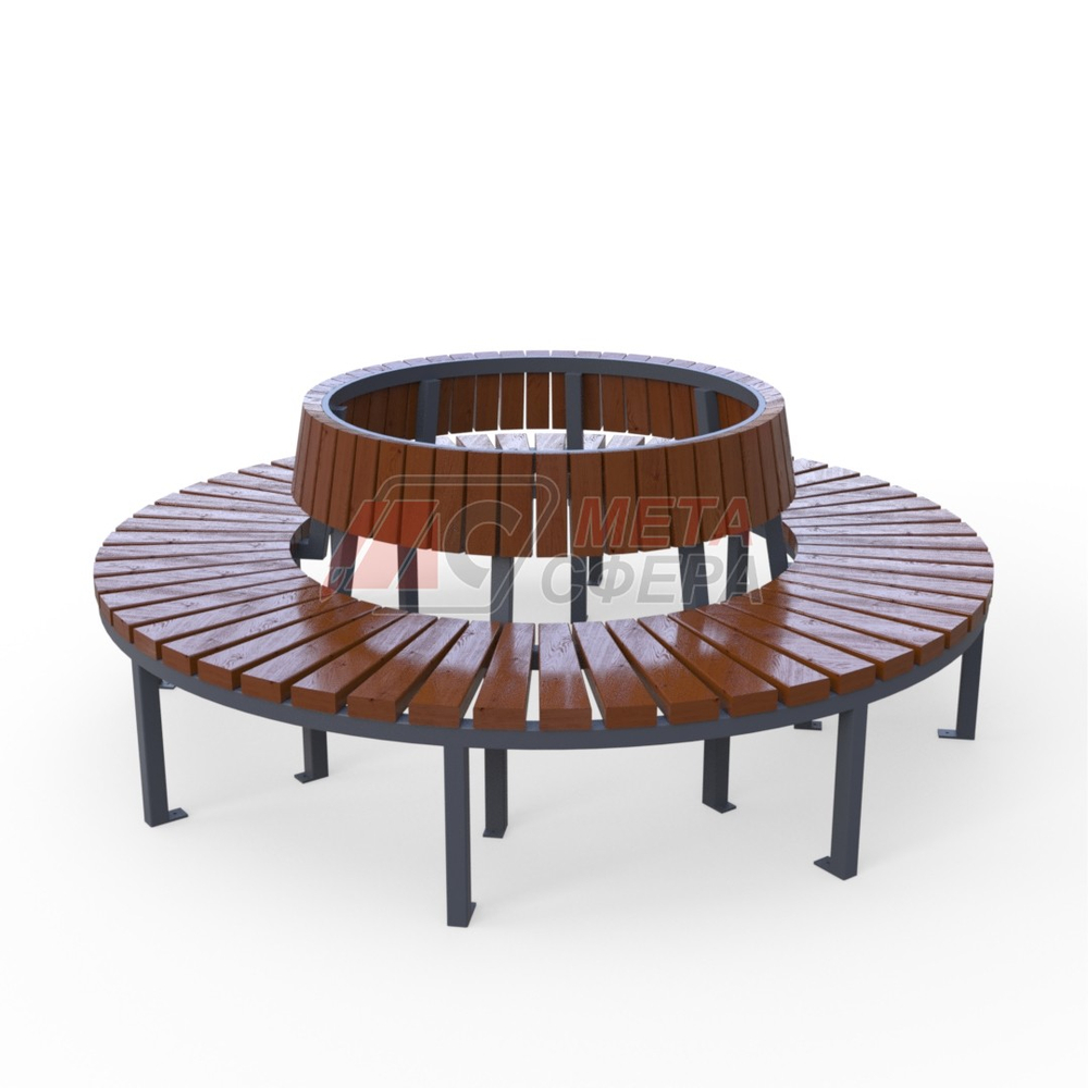 Скамейка Блок радиусная