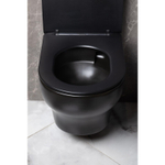 Унитаз подвесной Boheme FIORE 978-SET-B, черный матовый с крышкой-сиденьем с микролифтом