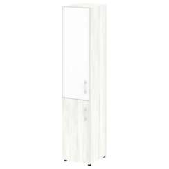 Yalta Шкаф узкий LT.SU-1.2 R (L) white Снежная Патина/Стекло White 400*450*1987