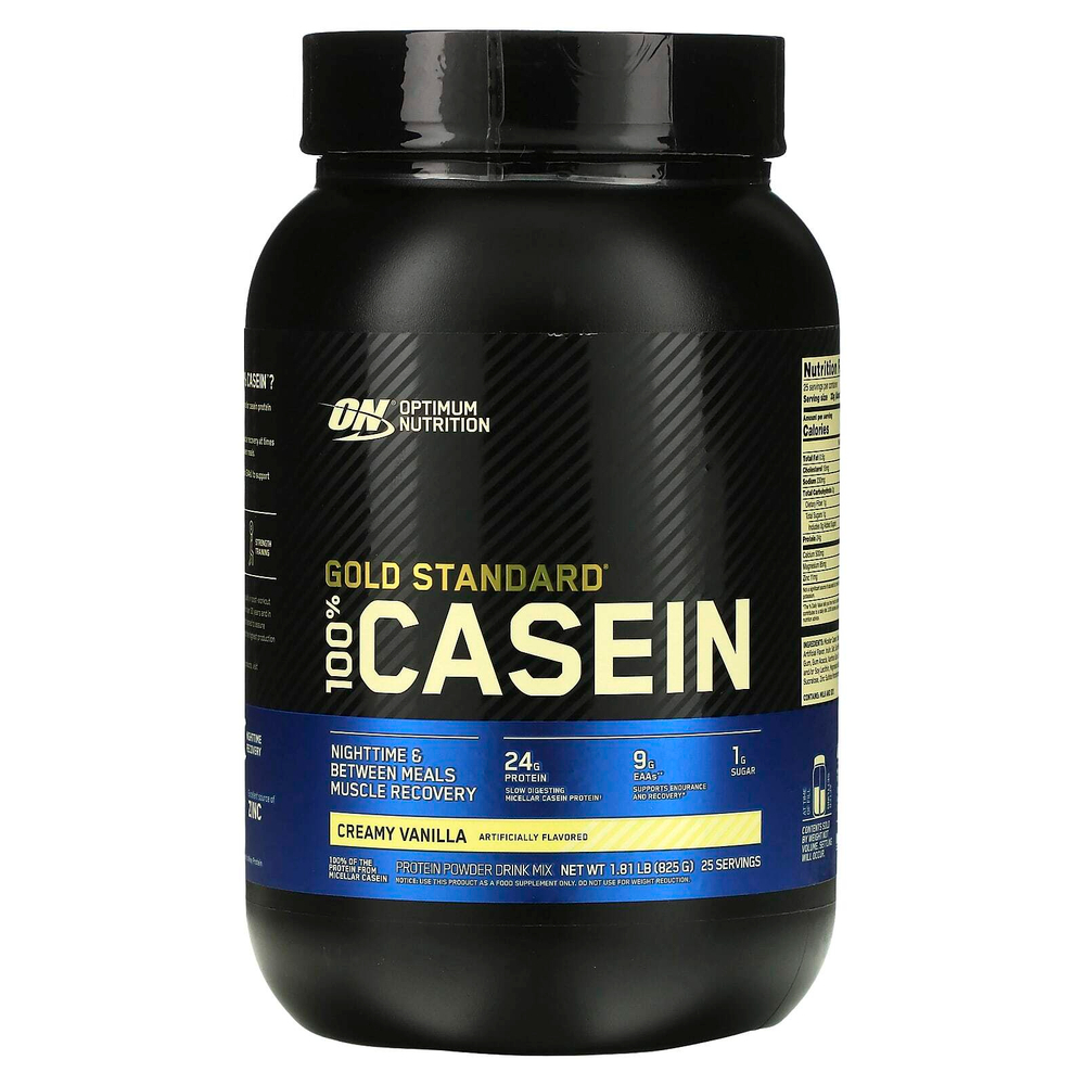 Optimum Nutrition, Gold Standard®, 100% казеин, со вкусом ванили, 825 г (1,81 фунта)