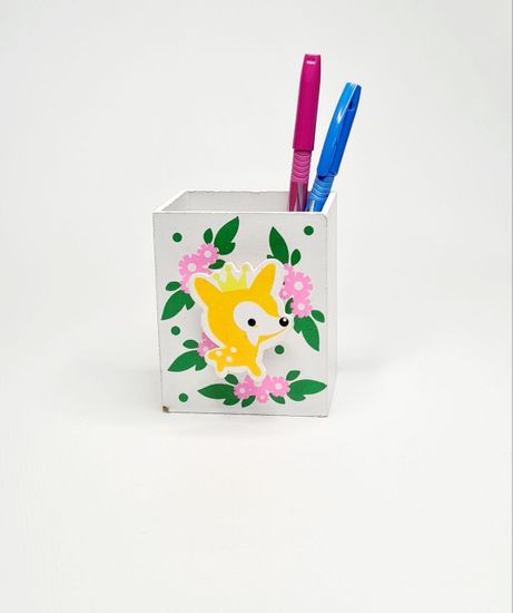 Подставка для ручек из дерева, замок