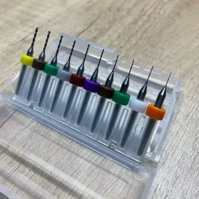 Набор микро сверел для печатных плат 0,3 - 1,2 мм, 10шт. Микросверла для печатных плат и ювелирных работ для гравера и мини дрели