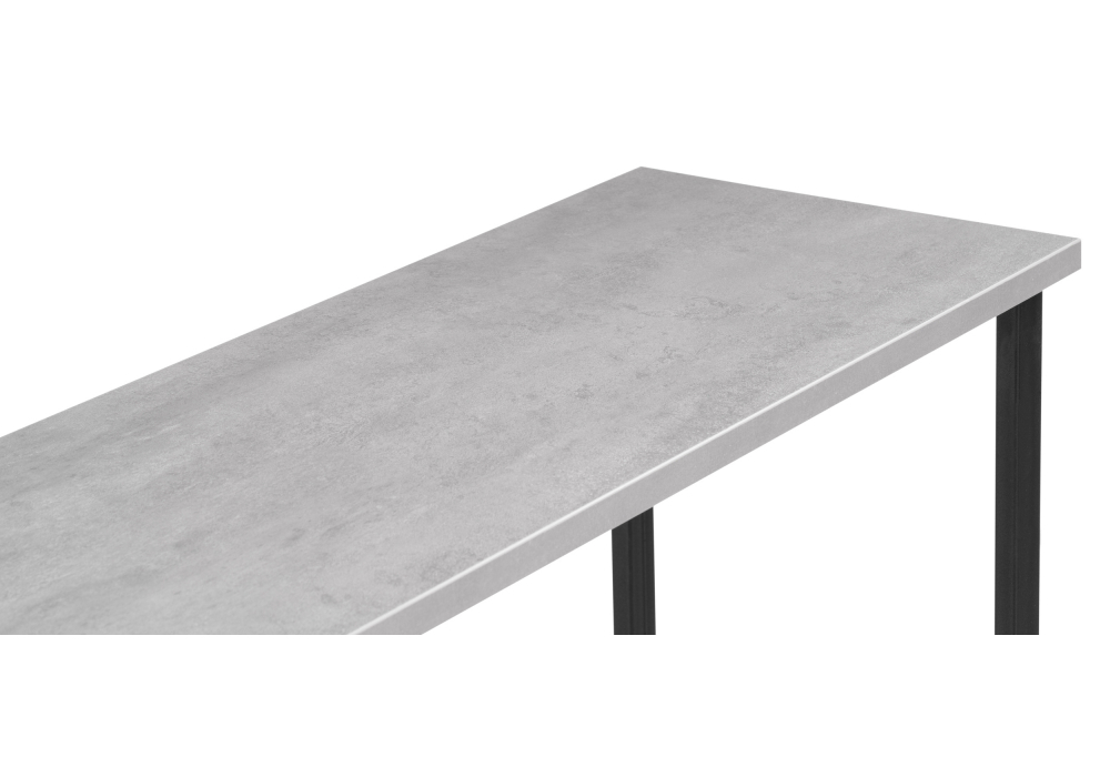 Обеденный стол Woodville Дилан Лофт 120х40х90 бетон светлый