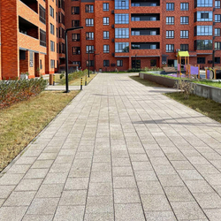 Тротуарная плитка КВАДРАТ 400х400 мм - Стоунмикс Белый с черным