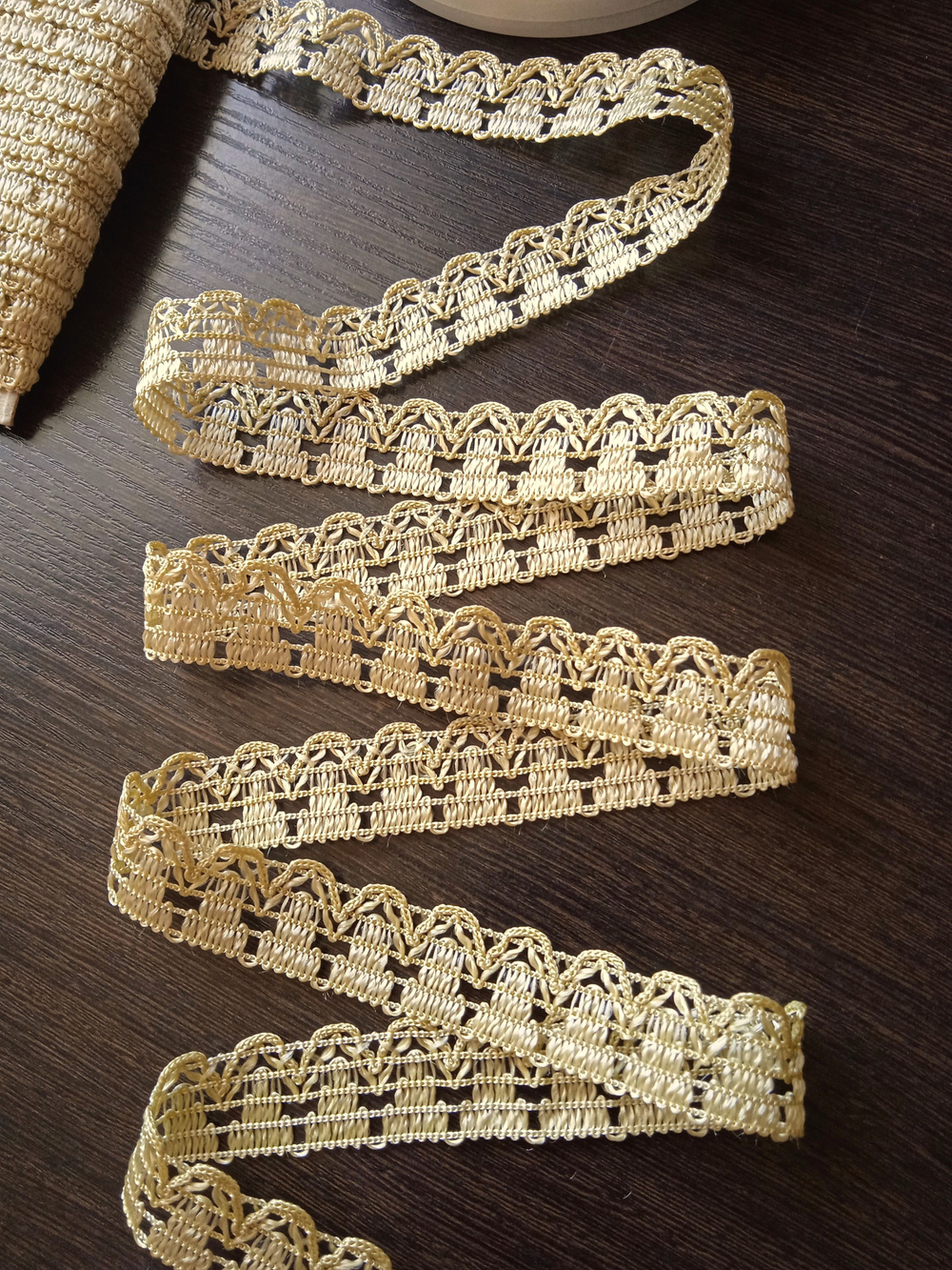 Декоративная тесьма №2 цвет17 (Золотисто-желтый) 25мм 25м