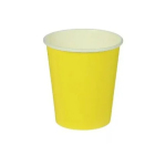 Стакан бумажный 250мл ЖЁЛТЫЙ d=80 (комплект 50 шт)