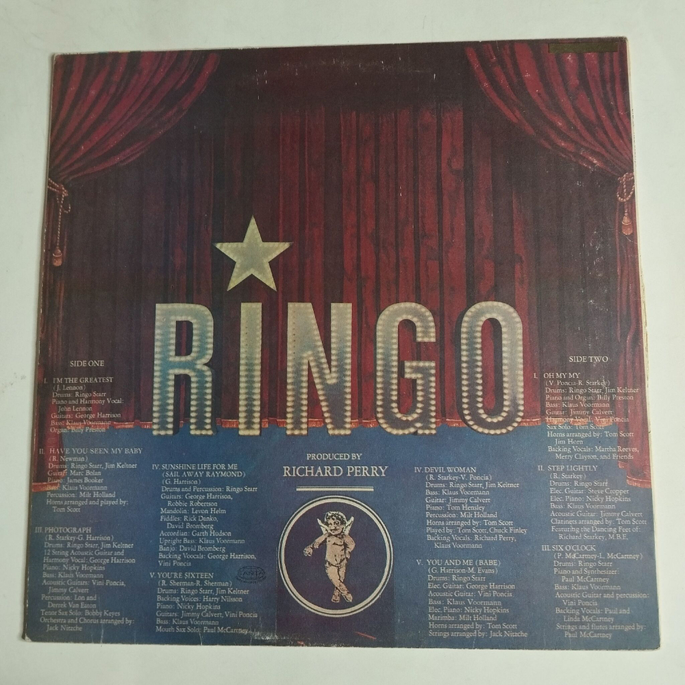 Винтажная виниловая пластинка LP Ringo Starr Im The Greatest (Россия 1994)