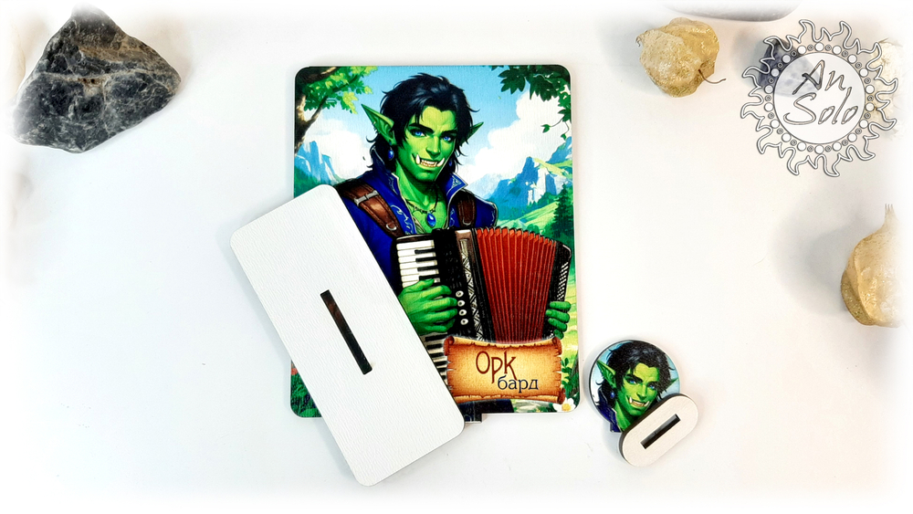 Мужской аватар Орк Бард для настольных игр, ДНД