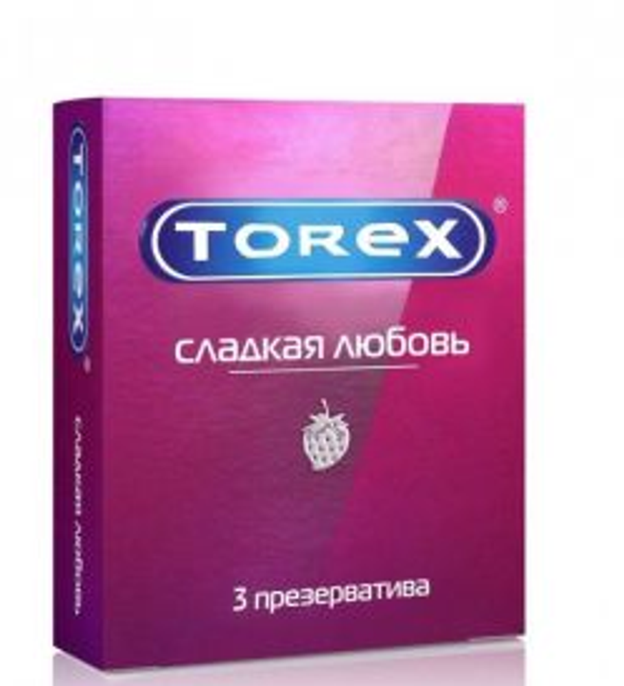 Презервативы Torex Сладкая любовь с ароматом клубники - 3 шт.