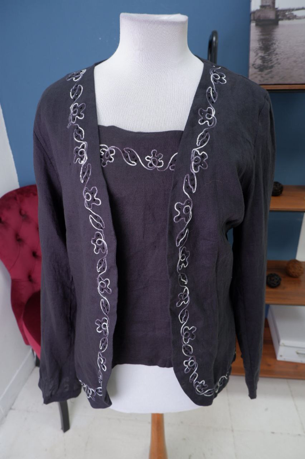 Комплект Betty Barclay льняной жакет и топ 44 размер, новый