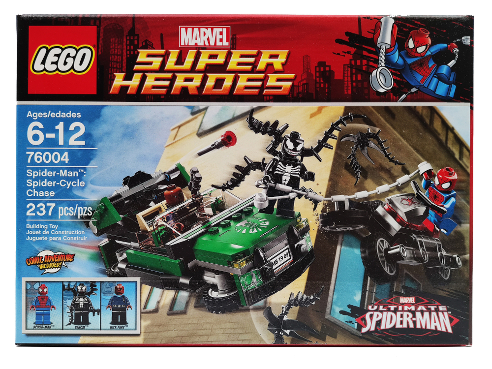 Конструктор LEGO Супер герои 76004 Человек-паук: Погоня на велосипеде-пауке
