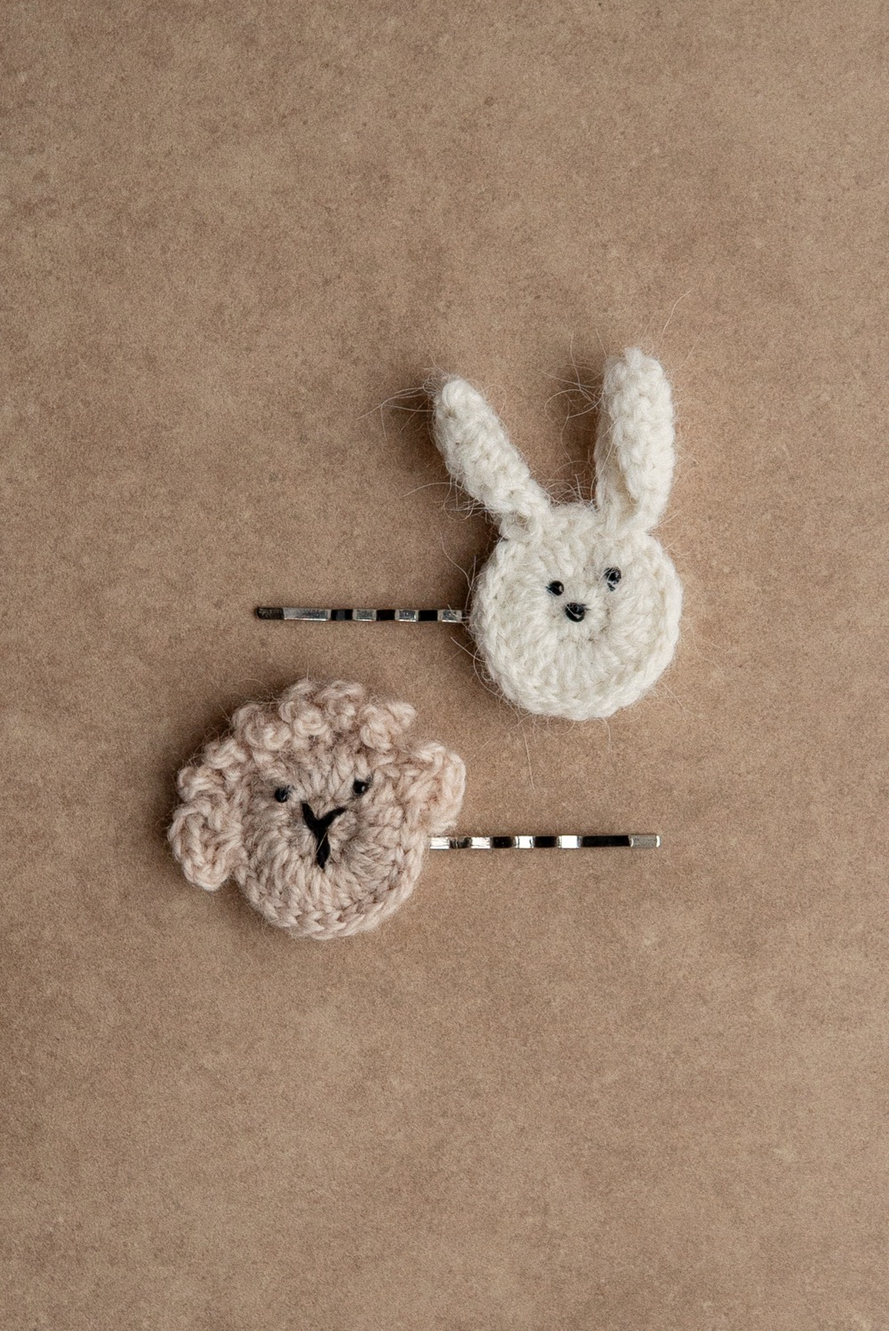 Набор вязаных заколочек Ферма