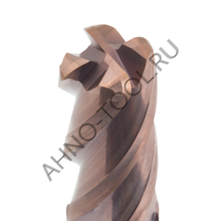 Фреза твердосплавная радиусная  12мм (L=75, l=30, хв=12) Z4 35° по стали, нержавеющей стали, чугуну,