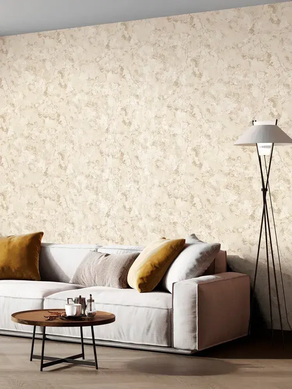 Обои флизелиновые 1,06 ВВ206938 Крупная штукатурка с блестящими акцентами Вспененный винил