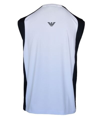 Мужская теннисная футболка EA7 Tennis Pro Top In Ventus7 - white